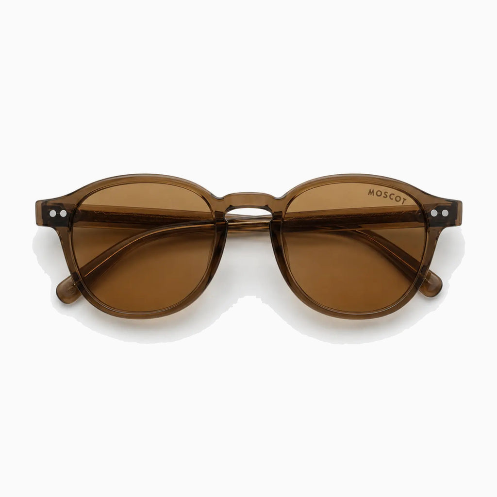 MOSCOT MILTZEN SUN — Transparent Brown / Amber close view