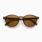 MOSCOT MILTZEN SUN — Transparent Brown / Amber close view