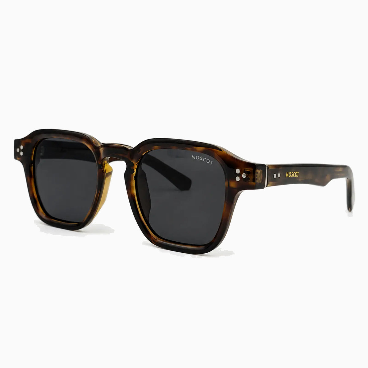 MOSCOT MOMZA SUN — Dark Havana / Smoke close view
