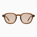 MOSCOT RIZIK SUN — Transparent Brown / Rose front view