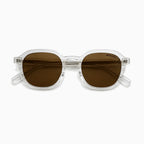 MOSCOT RIZIK SUN — Crystal / Brown close view